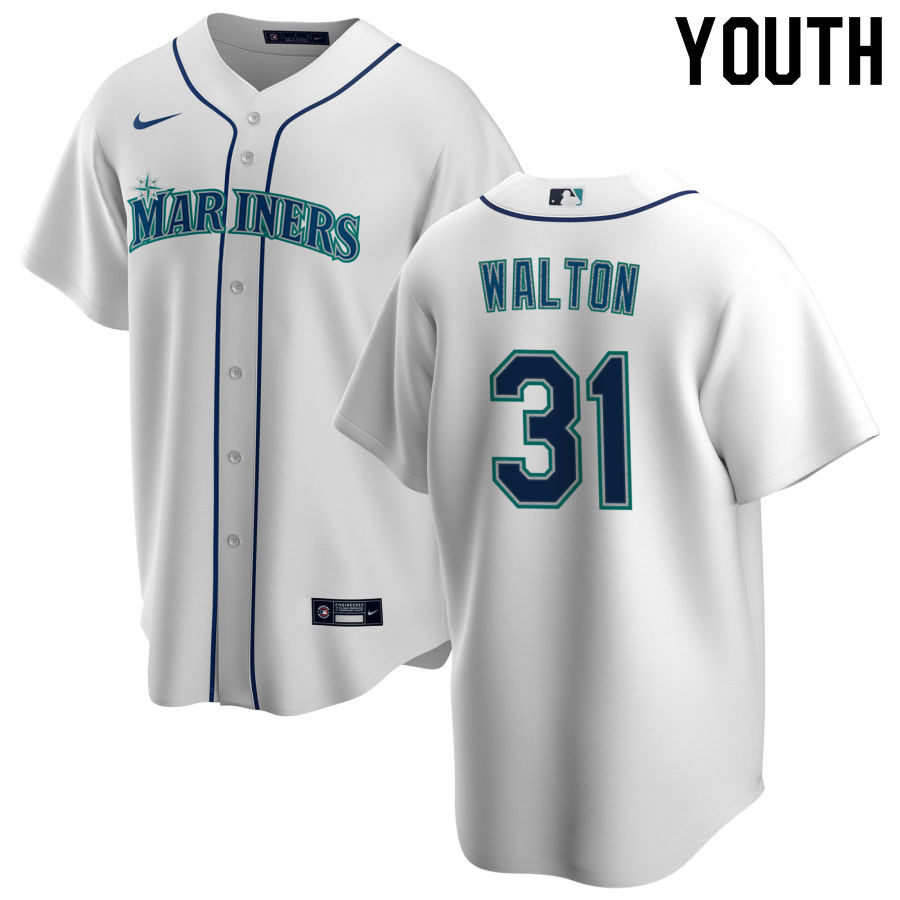 Nike Youth #31 Donnie Walton Seattle Mariners Baseball Jerseys Sale-White